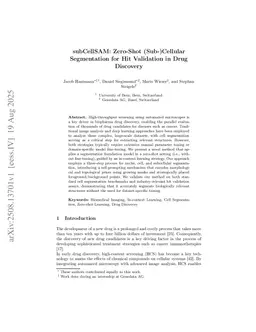 subCellSAM: Zero-Shot (Sub-)Cellular Segmentation for Hit Validation in Drug Discovery
