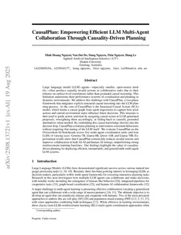 CausalPlan: Empowering Efficient LLM Multi-Agent Collaboration Through Causality-Driven Planning