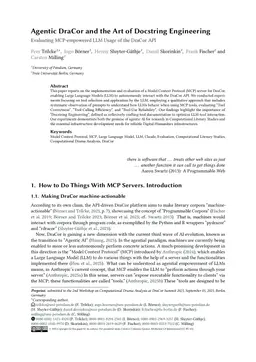 Agentic DraCor and the Art of Docstring Engineering: Evaluating MCP-empowered LLM Usage of the DraCor API