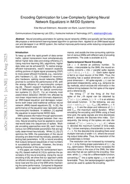 Encoding Optimization for Low-Complexity Spiking Neural Network Equalizers in IM/DD Systems