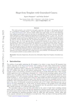 Shape-from-Template with Generalised Camera