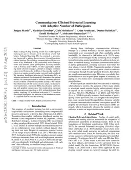 Communication-Efficient Federated Learning with Adaptive Number of Participants
