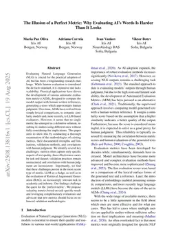 The illusion of a perfect metric: Why evaluating AI's words is harder than it looks