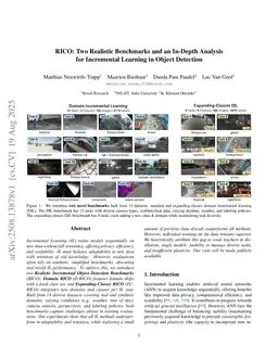RICO: Two Realistic Benchmarks and an In-Depth Analysis for Incremental Learning in Object Detection