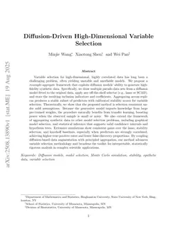 Diffusion-Driven High-Dimensional Variable Selection