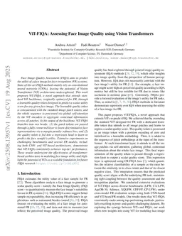 ViT-FIQA: Assessing Face Image Quality using Vision Transformers