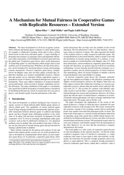 A Mechanism for Mutual Fairness in Cooperative Games with Replicable Resources -- Extended Version