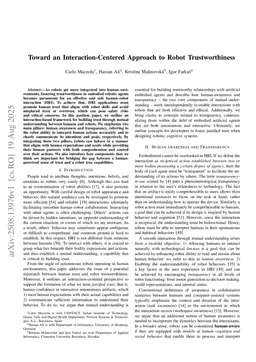 Toward an Interaction-Centered Approach to Robot Trustworthiness