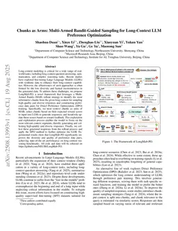 Chunks as Arms: Multi-Armed Bandit-Guided Sampling for Long-Context LLM Preference Optimization