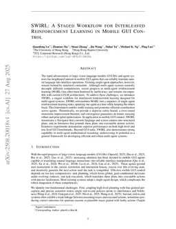 SWIRL: A Staged Workflow for Interleaved Reinforcement Learning in Mobile GUI Control