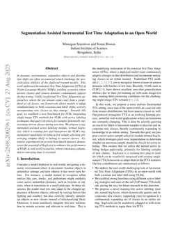 Segmentation Assisted Incremental Test Time Adaptation in an Open World