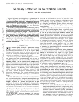 Anomaly Detection in Networked Bandits