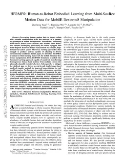 HERMES: Human-to-Robot Embodied Learning from Multi-Source Motion Data for Mobile Dexterous Manipulation
