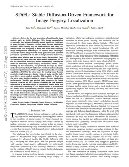 SDiFL: Stable Diffusion-Driven Framework for Image Forgery Localization