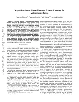 Regulation-Aware Game-Theoretic Motion Planning for Autonomous Racing