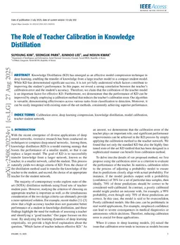 The Role of Teacher Calibration in Knowledge Distillation