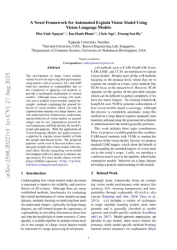 A Novel Framework for Automated Explain Vision Model Using Vision-Language Models