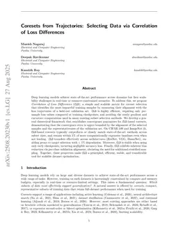 Coresets from Trajectories: Selecting Data via Correlation of Loss Differences