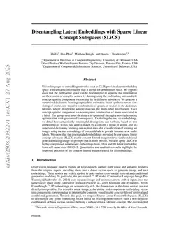 Disentangling Latent Embeddings with Sparse Linear Concept Subspaces (SLiCS)