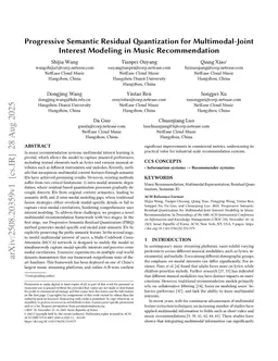 Progressive Semantic Residual Quantization for Multimodal-Joint Interest Modeling in Music Recommendation