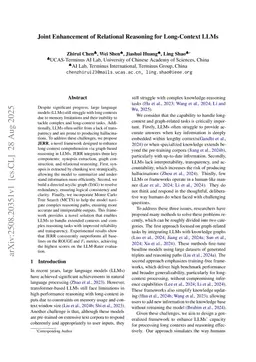 Joint Enhancement of Relational Reasoning for Long-Context LLMs