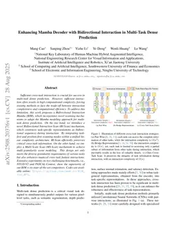 Enhancing Mamba Decoder with Bidirectional Interaction in Multi-Task Dense Prediction