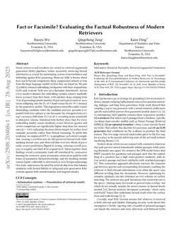 Fact or Facsimile? Evaluating the Factual Robustness of Modern Retrievers