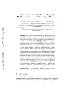 Graph-Based Uncertainty Modeling and Multimodal Fusion for Salient Object Detection