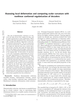 Assessing local deformation and computing scalar curvature with nonlinear conformal regularization of decoders