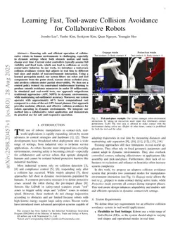 Learning Fast, Tool aware Collision Avoidance for Collaborative Robots