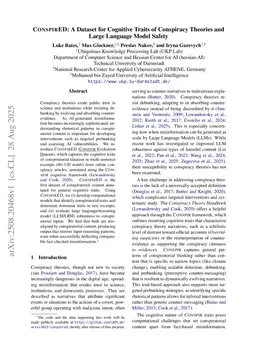 ConspirED: A Dataset for Cognitive Traits of Conspiracy Theories and Large Language Model Safety