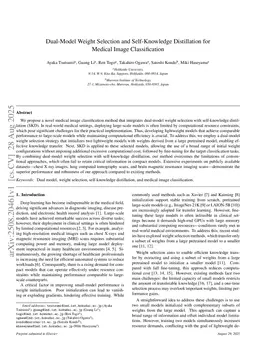 Dual-Model Weight Selection and Self-Knowledge Distillation for Medical Image Classification
