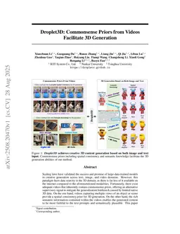 Droplet3D: Commonsense Priors from Videos Facilitate 3D Generation