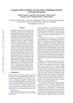 Languages Still Left Behind: Toward a Better Multilingual Machine Translation Benchmark