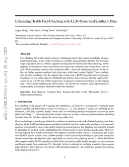 Enhancing Health Fact-Checking with LLM-Generated Synthetic Data