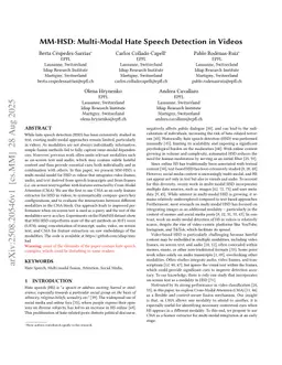 MM-HSD: Multi-Modal Hate Speech Detection in Videos