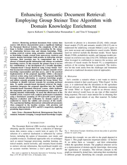 Enhancing Semantic Document Retrieval- Employing Group Steiner Tree Algorithm with Domain Knowledge Enrichment