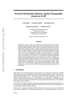 Towards Mechanistic Defenses Against Typographic Attacks in CLIP