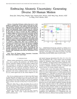 Embracing Aleatoric Uncertainty: Generating Diverse 3D Human Motion