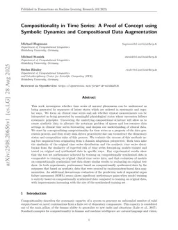 Compositionality in Time Series: A Proof of Concept using Symbolic Dynamics and Compositional Data Augmentation