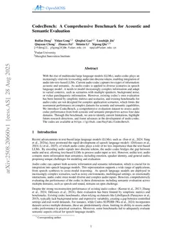 CodecBench: A Comprehensive Benchmark for Acoustic and Semantic Evaluation
