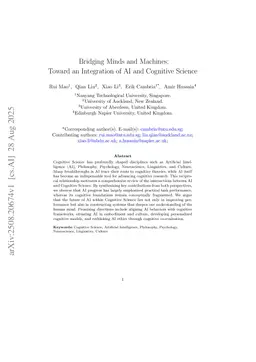 Bridging Minds and Machines: Toward an Integration of AI and Cognitive Science