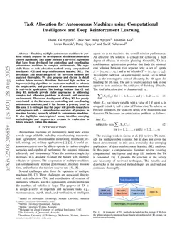 Task Allocation for Autonomous Machines using Computational Intelligence and Deep Reinforcement Learning