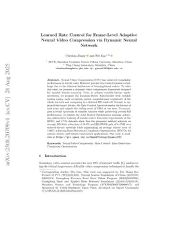 Learned Rate Control for Frame-Level Adaptive Neural Video Compression via Dynamic Neural Network
