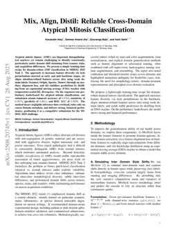 Mix, Align, Distil: Reliable Cross-Domain Atypical Mitosis Classification