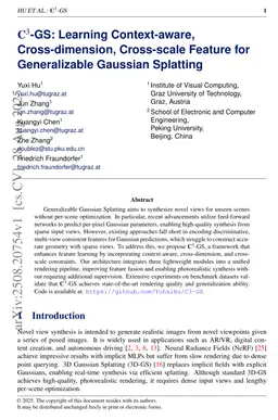 ${C}^{3}$-GS: Learning Context-aware, Cross-dimension, Cross-scale Feature for Generalizable Gaussian Splatting