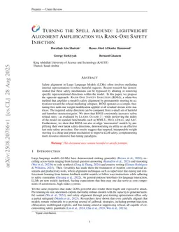 Turning the Spell Around: Lightweight Alignment Amplification via Rank-One Safety Injection