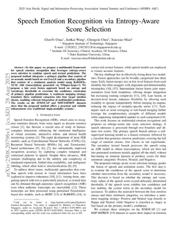 Speech Emotion Recognition via Entropy-Aware Score Selection
