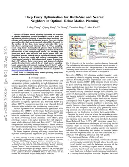 Deep Fuzzy Optimization for Batch-Size and Nearest Neighbors in Optimal Robot Motion Planning