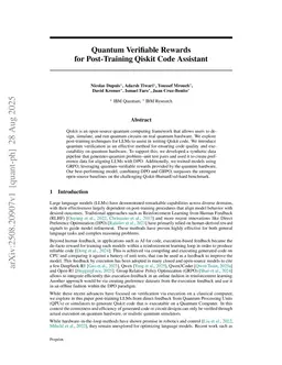 Quantum Verifiable Rewards for Post-Training Qiskit Code Assistant